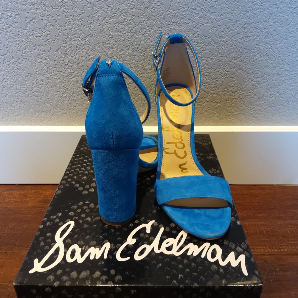 Sam Edelman Yaron Aqua blue suede women's size 6.5 💙